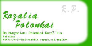 rozalia polonkai business card